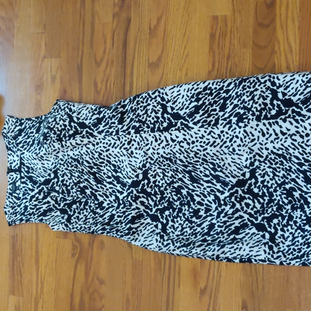 Talbot's black leopard print dress